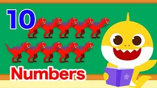 Ten Dinosaurs! | Count 10 with Baby Shark | Learn Numbers | 15-Minute Learning with Baby Shark