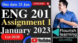 ENG201 Assignment 1 Solution 2023/ ENG201 Assignment 1 Solution semester fall 2022/ ENG201 Fall 2022