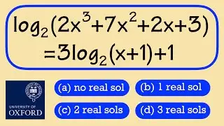 How many real solutions does this logarithmic equation have? (Oxford MAT)