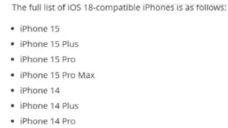 Full list of iOS 18-compatible📲