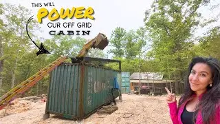 Off Grid Solar Power: building our shipping container solar hub & water collection system