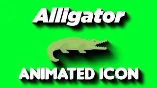 Alligator Animated Icon on Green Screen - Perfect for Your Projects! 🎬