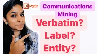 Main terminologies for UiPath Communications Mining Model TrIning- Verbatim, Label, Entity