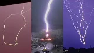 STRANGE LIGHTNING STRIKES - Caught on Camera and explained