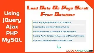 Load Data on Page Scroll from MySQL Database using jQuery Ajax PHP