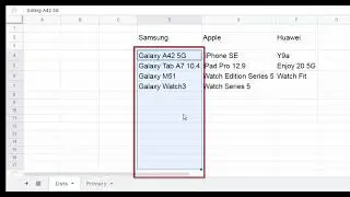 Google Sheets: Dependent Drop Down List