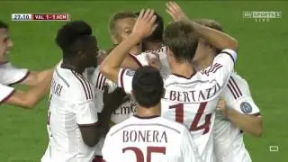 Keisuke Honda amazing free kick goal Valencia vs AC Milan Pre Season Friendly, 2014 HD