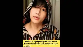 Tae explain that how he forgot his copy 🥺//poor tae 🐯