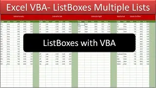 Multiple ListBoxes in a Userform – Excel VBA