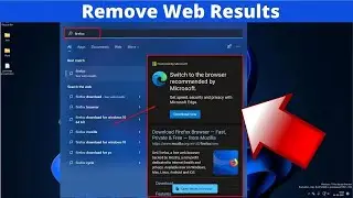How To Disable Web Results in Search On Windows 11 | windows 11 customization