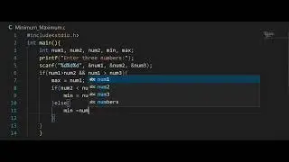 Find Smallest and Largest of Three Numbers in C | Lecture - #14