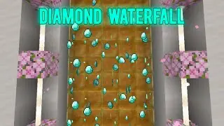 Minecraft Diamond Waterfall Build Tutorial