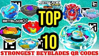 TOP 10 BEST BEYBLADES QR CODES | Beyblade X | Beyblade SCAN Codes APP