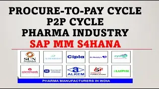 procure to pay cycle in pharma inds | p2p cycle pharma inds | sap mm pharma inds | sap in pharama