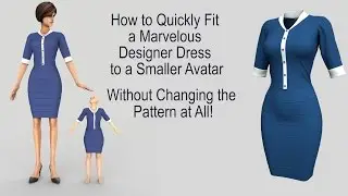 Marvelous Designer Tutorial for Beginners: Scale Garment to Fit Tiny Avatar