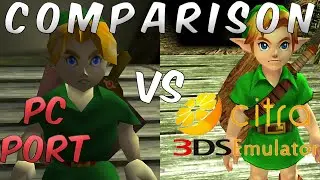 Ocarina of Time PC Port VS Citra Emulator Comparison + Texture Packs