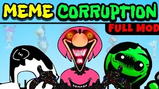 Meme Corruption Mayhem V1 + Cutscene | FNF Knuckles, Lobotomy Geometry Dash Glitch (FNF/Pibby/New)