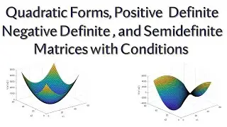 Quadratic Forms, Positive (Semi) Definite, and Negative (Semi) Definite Matrices With Tests/MATLAB