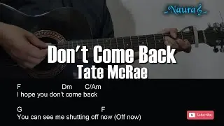 Tate McRae - Dont Come Back Guitar Chords Lyrics