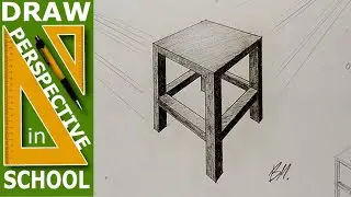 How to draw - Edit stool in two point perspective