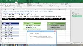 Excel Magic Trick 1415: Power Query Lookup and Return Multiple Items And Join Them In Single Cell