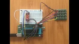 4X4 keypad interfacing with 8051 microcontroller and 7 segment dispaly (Assembly Language code)