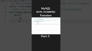 Delete Duplicate Records from Table using ROW_NUMBER( ) | #interviewpreparation #mysqltutorials