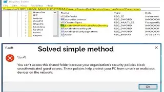 How to solve windows server You Can't Access This Shared Folder Security Policies Block