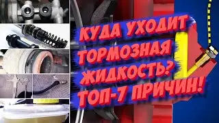 КУДА УХОДИТ ТОРМОЗНАЯ ЖИДКОСТЬ? ТОП-7 ПРИЧИН!