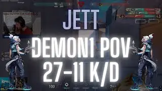 LEV Demon1 POV Jett on Icebox 27-11 K/D (VALORANT Pro POV)
