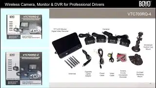 BOYO VTC700RQ-2 & VTC700RQ-4: 2/4 Channel 7” Digital Wireless Monitoring System with a built-in DVR