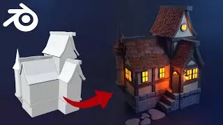 Low Poly Medieval Tavern | Blender Speed Modelling