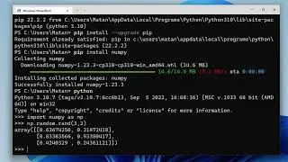 How to install numpy (Python) on Windows 11