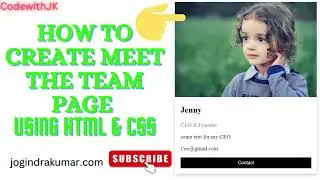 How to create meet the team page  using html & CSS #html #css #meet #team #page #create