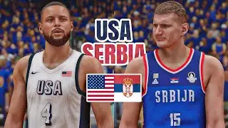 USA vs SERBIA | 2024 MEN'S OLYMPIC BASKETBALL SEMIFINALS | NBA 2K24 (PS5)