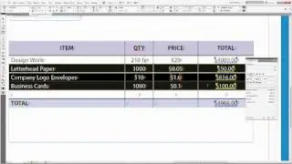 Active Tables tutorial: Creating a smart invoice in InDesign 1/2