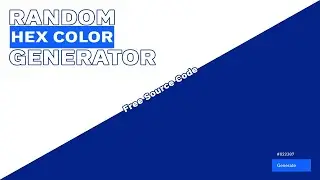 Random Hex Color Code Generator | HTML, CSS & JavaScript