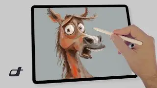 😱 Shocked Horse! – Funny Digital Painting in Procreate 🎨