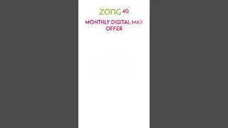 Zong Monthly Digital Max Offer #zong #package