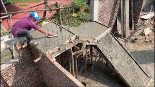 How To Construct Stairs In The House - Using Formwork Structure - Traditional Staircase Design