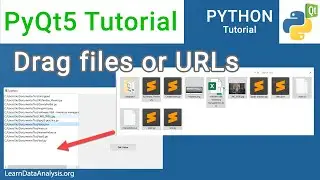 PyQt5 Tutorial | Implement files and urls to listbox widget drag and drop function