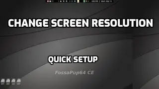 change screen resolution: fossapup64-CE4 quicksetup screen