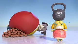 Animal Crossing VS 1000KG Weight experiment 😄