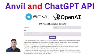 Build AI Web app with Custon UI using Python, Anvil and ChatGPT API| 