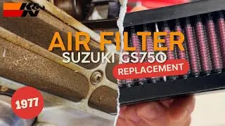 K&N Air Filter Replacement GS750 | Basic Motorcycle Maintenance