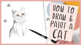 How To Draw and Paint a Cat With Watercolor - Tutorial