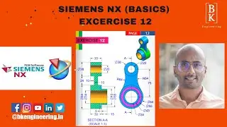 Siemens NX Basic Exercise 12 | Part Modelling | Mechanical Engineering | BK Engineering