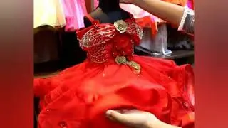 The Elegant Customized Red Gown By Li&Li