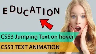 CSS3 Jumping Text on hover | CSS3 Text Animation |