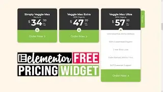 🔴 Advanced Price Table Widget For Elementor Using Unlimited Elements Addon.